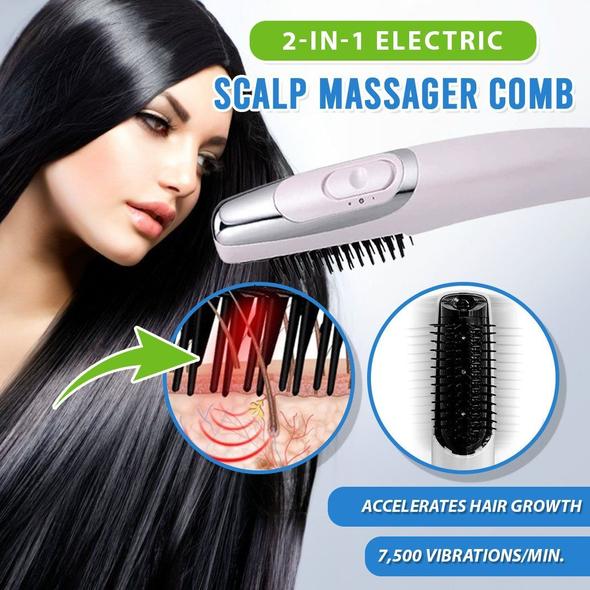 ZenGlow™ 2-In-1 Electric Scalp Comb